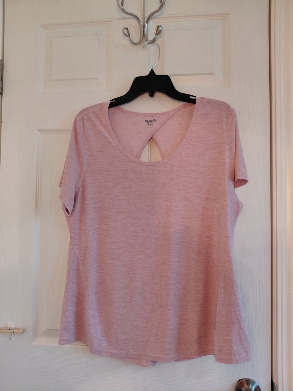 Old Navy Active Breath On Light Pink Short Sleeve Scoop Neck Tee Size XL